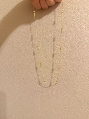 Evry Jewels Delicate Gold Beaded Station Necklace - Women Jewelry